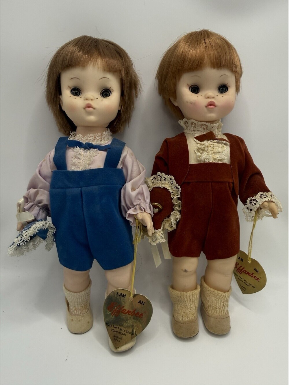 Effanbee Punkin Girl Boy Dolls Ginger Freckles Vintage 1960s
